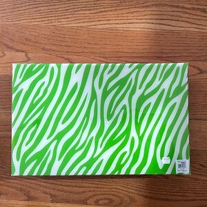 New Mainstreet Collection Green and White Zebra Lap Desk